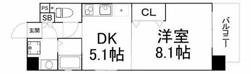 ウィステリア西梅田【3階】の間取り
