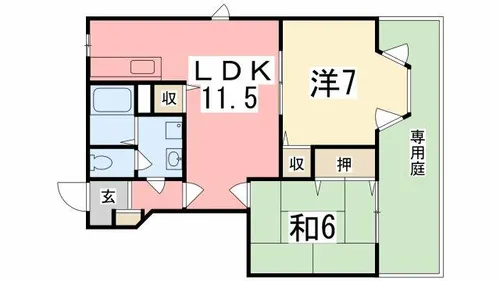 アパルトマンあゆみ B【101号室】の間取り