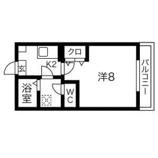 クレフラスト大曽根北A棟【2階】の間取り