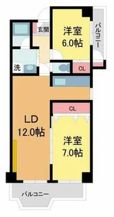 アピア3(シティハイツ逆瀬川)【4階】の間取り
