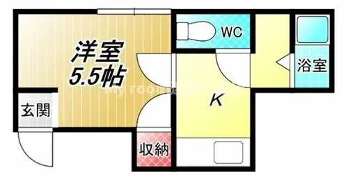 旭ヶ丘コーポ【1階】の間取り