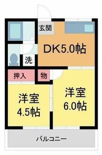 小花ハイツ【105号室】の間取り