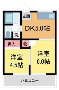 小花ハイツ【205号室】の間取り