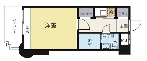 福岡県福岡市博多区千代5丁目【マンション】の間取り