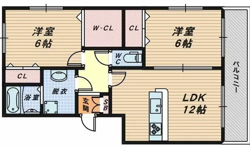 メルベーユ鳳【2階】の間取り