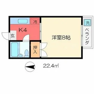 丸北マンション【306号室】の間取り
