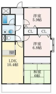 ホルティ上野芝【3階】の間取り