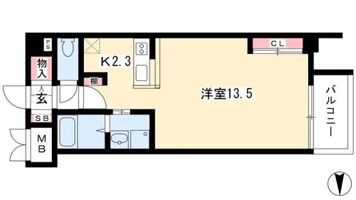 グラヴィス鶴舞【8階】の間取り