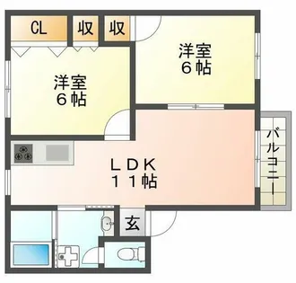 風らん【2階】の間取り
