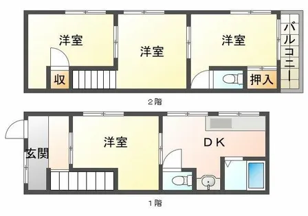 兵庫県神戸市須磨区磯馴町4丁目【一戸建】の間取り