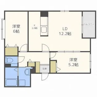 パレ麻生【204号室】の間取り