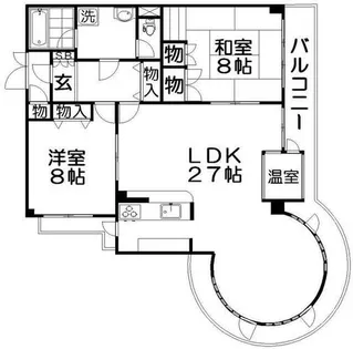 ニューハイツ花水木【4階】の間取り