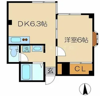 アートテラス門前【4階】の間取り