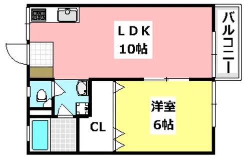ブライトン24SOUTH【201号室】の間取り