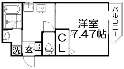 KTIレジデンス寝屋川Ⅱ【1階】の間取り
