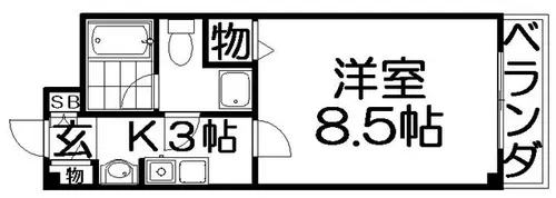 アメニティサンライズ【1階】の間取り