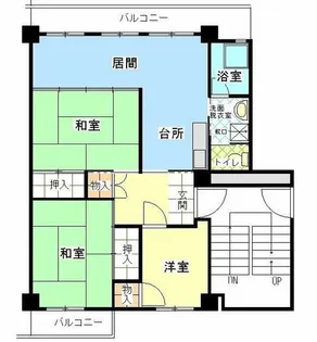 公社賃貸SMALIO ペア浅香山【23-106号室】の間取り