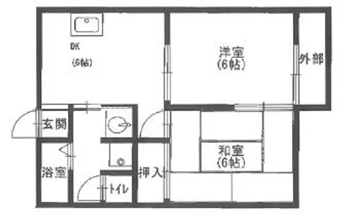 亀山ハイツ【101号室】の間取り