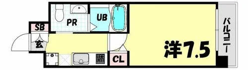 ERCity’s兵庫駅【9階】の間取り