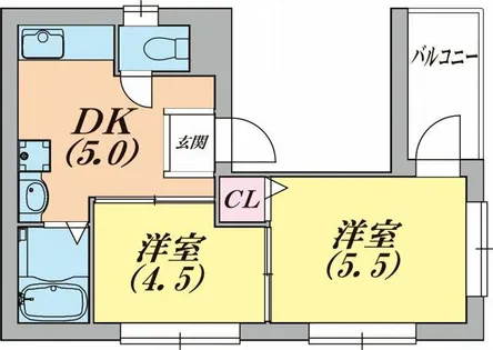 前田マンション【2階】の間取り