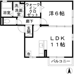 サニーコート津久野【2階】の間取り