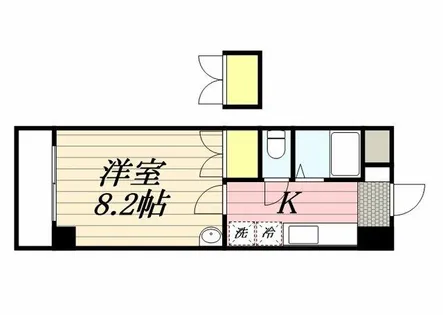 ロイヤル天神南【1408号室】の間取り