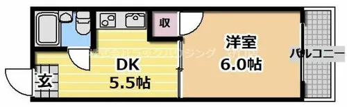 プラザハイツ大西【4階】の間取り
