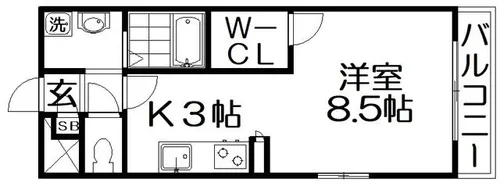 アンプルールフラーリッシュ【2階】の間取り