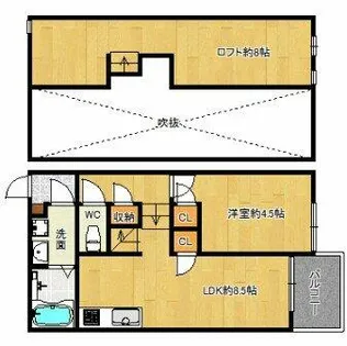 CB和白オーシャンアクア【1階】の間取り