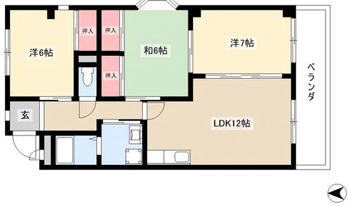 HKハイツ【201号室】の間取り