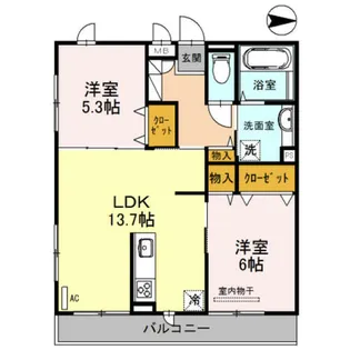 兵庫県尼崎市常松1丁目【アパート】の間取り