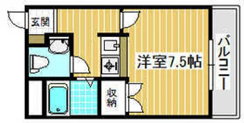 ヴィラ芥川【306号室】の間取り