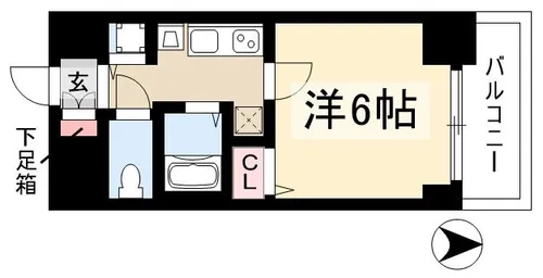 プレサンスNAGOYA桜通ビッグビート【9階】の間取り