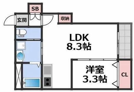H-maison巽中【3階】の間取り