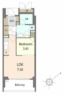 パークレジデンシャル博多【3階】の間取り