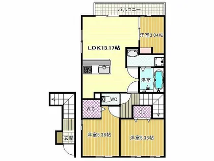 Flora Lily【2階】の間取り