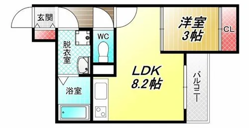 ラージヒル長瀬EAST【2階】の間取り