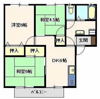 エステート桃山Ⅱ【201号室】の間取り