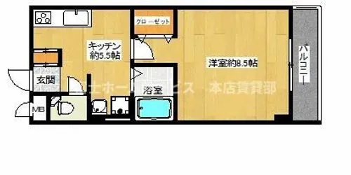 アビコエイトビル【6階】の間取り