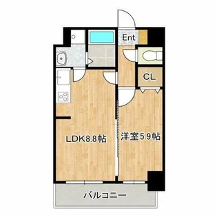 S-FORT福島La Luna【4階】の間取り