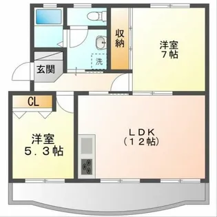 メゾン梨野【303号室】の間取り