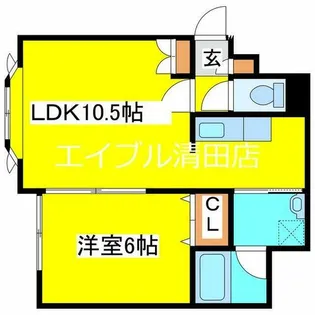 IMラピス【205号室】の間取り