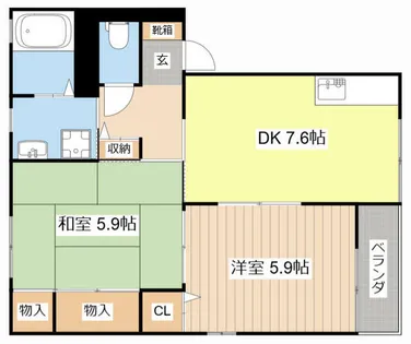 シャルマン ドミール【B201号室】の間取り
