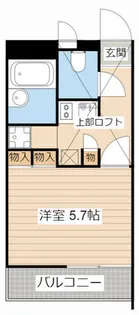リベラル南彦根【202号室】の間取り