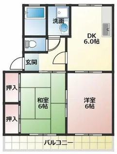 スカイハイツフジ【1階】の間取り