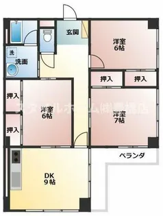 ハイツ船町【1B号室】の間取り