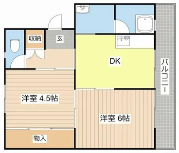 ビレッジハウス外町2号棟【0302号室】の間取り