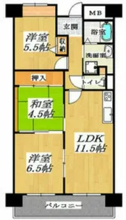 アンドユーイワキ・東大阪【6階】の間取り