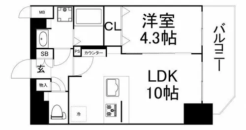 プレサンス中之島公園アティレ【2階】の間取り