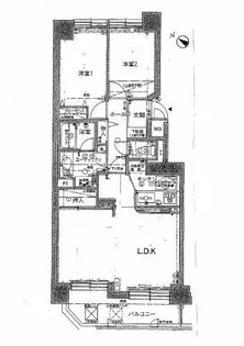 ダイアパレス北大西【1301号室】の間取り
